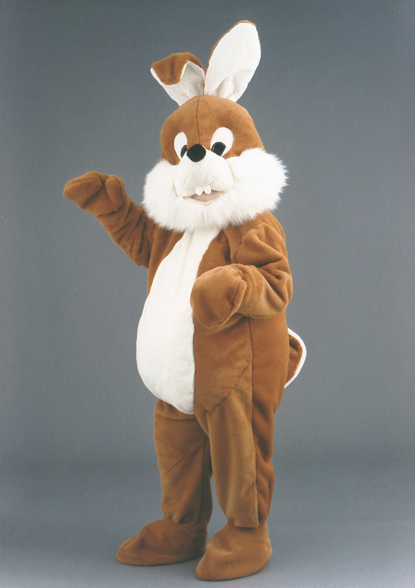 Costume mascotte de lapin marron